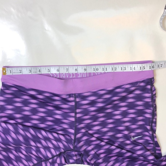 Nike Purple Dri Fit Run Fast Live Fearless Workout Leggings With Back Pocket - Picture 12 of 16